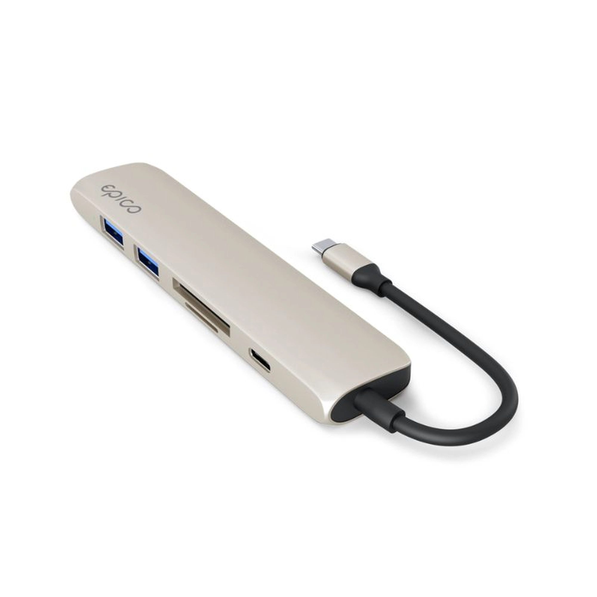 epico 6in1 Aluminium Hub 8K with USB-C connector - starlight